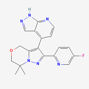 molecular formula C19H17FN6O B12363924 Casein kinase 1|A-IN-15 