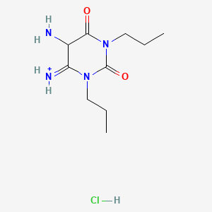 (5-Amino-2,6-dioxo-1,3-dipropyl-1,3-diazinan-4-ylidene)azanium;hydrochloride