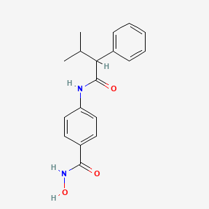 molecular formula C18H20N2O3 B1236399 N-hydroxy-4-[(3-methyl-2-phenylbutanoyl)amino]benzamide 
