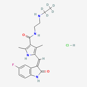 5-[(E)-(5-fluoro-2-oxo-1H-indol-3-ylidene)methyl]-2,4-dimethyl-N-[2-(1,1,2,2,2-pentadeuterioethylamino)ethyl]-1H-pyrrole-3-carboxamide;hydrochloride