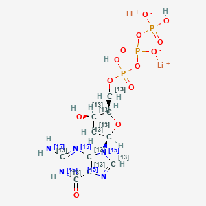 molecular formula C10H14Li2N5O13P3 B12364031 dGTP-13C10,15N5 (dilithium) 