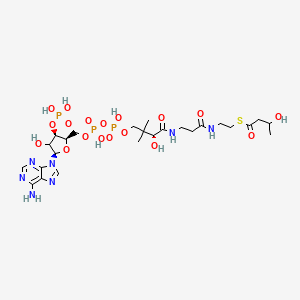 molecular formula C25H42N7O18P3S B12364054 S-[2-[3-[[(2R)-4-[[[(2R,3R,5R)-5-(6-aminopurin-9-yl)-4-hydroxy-3-phosphonooxyoxolan-2-yl]methoxy-hydroxyphosphoryl]oxy-hydroxyphosphoryl]oxy-2-hydroxy-3,3-dimethylbutanoyl]amino]propanoylamino]ethyl] 3-hydroxybutanethioate 