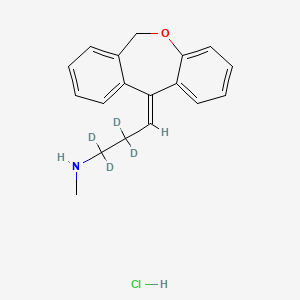 molecular formula C18H20ClNO B12364085 (3E)-3-(6H-benzo[c][1]benzoxepin-11-ylidene)-1,1,2,2-tetradeuterio-N-methylpropan-1-amine;hydrochloride 