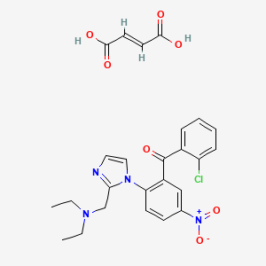 molecular formula C25H25ClN4O7 B1236413 Nizofenone fumarate CAS No. 54533-86-7