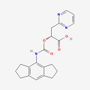 (2R)-2-(1,2,3,5,6,7-hexahydro-s-indacen-4-ylcarbamoyloxy)-3-pyrimidin-2-ylpropanoic acid