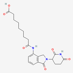 molecular formula C22H27N3O6 B12364155 Lenalidomide nonanedioic acid 