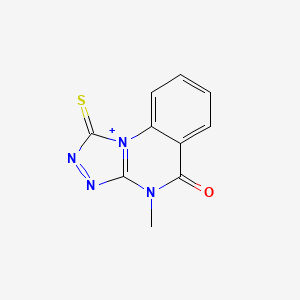 molecular formula C10H7N4OS+ B12364175 [1,2,4]Triazolo[4,3-a]quinazolin-5(1H)-one, 2,4-dihydro-4-methyl-1-thioxo- 