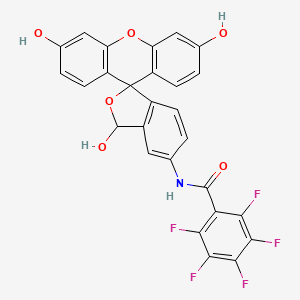molecular formula C27H14F5NO6 B1236422 5-(Pentafluorobenzoylamino)Fluorescein CAS No. 209540-56-7