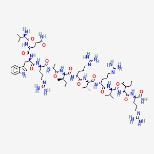 molecular formula C70H123N27O13 B12364221 H-D-Val-D-Gln-D-Trp-D-Arg-D-Ala-D-Ile-D-Arg-D-Val-D-Arg-D-Val-D-Ile-D-Arg-NH2 