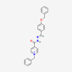 molecular formula C27H24N3O2+ B1236427 1-Benzyl-4-({2-[4-(benzyloxy)benzylidene]hydrazino}carbonyl)pyridinium chloride 