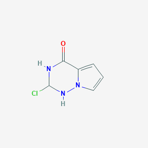 molecular formula C6H6ClN3O B12364298 2-chloro-2,3-dihydro-1H-pyrrolo[2,1-f][1,2,4]triazin-4-one 