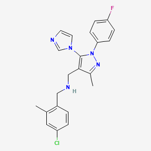 molecular formula C22H21ClFN5 B12364304 Aurora A inhibitor 3 