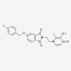 molecular formula C23H19FN2O5 B12364332 hMAO-B-IN-7 