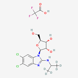 molecular formula C17H20Cl2F3N3O6 B12364428 Maribavir-d6 (TFA) 