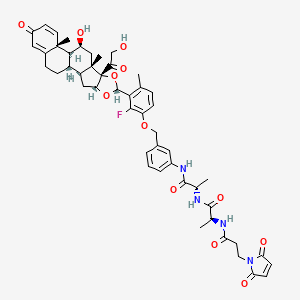 molecular formula C49H55FN4O12 B12364462 Glucocorticoid receptor agonist-4 Ala-Ala-Mal 