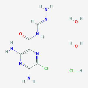 molecular formula C6H13Cl2N7O3 B12364477 3,5-diamino-6-chloro-N-[(E)-hydrazinylidenemethyl]pyrazine-2-carboxamide;dihydrate;hydrochloride 