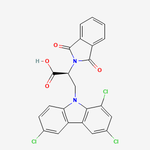 (2S)-2-(1,3-dioxoisoindol-2-yl)-3-(1,3,6-trichlorocarbazol-9-yl)propanoic acid