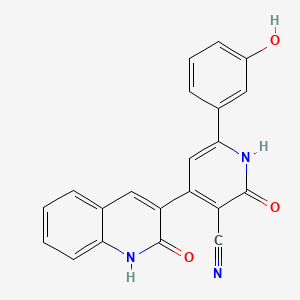 molecular formula C21H13N3O3 B12364514 Pim-1 kinase inhibitor 10 