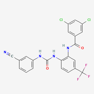 3,5-dichloro-N-[2-[(3-cyanophenyl)carbamoylamino]-5-(trifluoromethyl)phenyl]benzamide