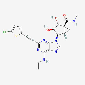 (1S,3R,4R,5S)-4-[2-[2-(5-chlorothiophen-2-yl)ethynyl]-6-(ethylamino)purin-9-yl]-2,3-dihydroxy-N-methylbicyclo[3.1.0]hexane-1-carboxamide