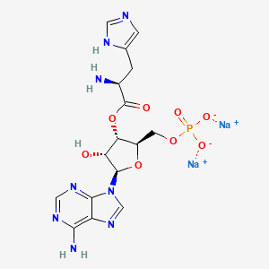 molecular formula C16H19N8Na2O8P B12364632 3'-L-histidyl-AMP (disodium) 