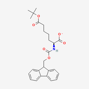 (2S)-2-(9H-fluoren-9-ylmethoxycarbonylamino)-7-[(2-methylpropan-2-yl)oxy]-7-oxoheptanoate