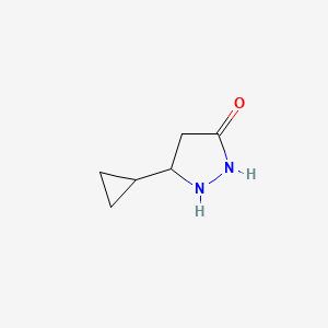 molecular formula C6H10N2O B12364683 3H-Pyrazol-3-one, 5-cyclopropyl-1,2-dihydro- 