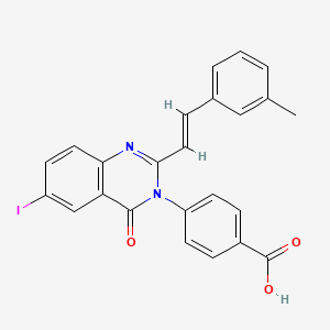 molecular formula C24H17IN2O3 B12364713 4-{6-iodo-2-[(E)-2-(3-methylphenyl)ethenyl]-4-oxoquinazolin-3(4H)-yl}benzoic acid 