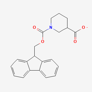 molecular formula C21H20NO4- B12364717 1,3-Piperidinedicarboxylic acid, 1-(9H-fluoren-9-ylmethyl) ester 