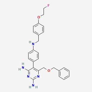 5-[4-[[4-(2-Fluoroethoxy)phenyl]methylamino]phenyl]-6-(phenylmethoxymethyl)pyrimidine-2,4-diamine