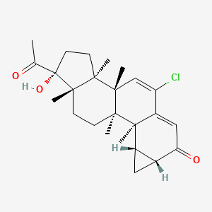 molecular formula C25H33ClO3 B12364747 (1S,2S,3S,5R,11R,12S,15R,16S)-15-acetyl-9-chloro-15-hydroxy-1,2,11,12,16-pentamethylpentacyclo[9.7.0.02,8.03,5.012,16]octadeca-7,9-dien-6-one 