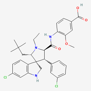 4-[[(2'R,3S,3'R,5'S)-6-chloro-3'-(3-chlorophenyl)-5'-(2,2-dimethylpropyl)-1'-ethylspiro[1,2-dihydroindole-3,4'-pyrrolidine]-2'-carbonyl]amino]-3-methoxybenzoic acid