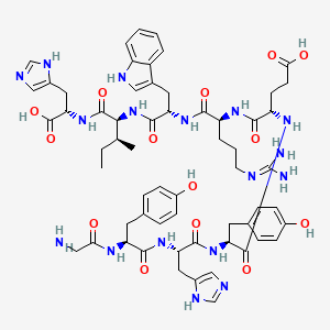 molecular formula C60H77N17O14 B12364776 H-Gly-Tyr-His-Tyr-Glu-Arg-Trp-Ile-His-OH 