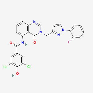 molecular formula C25H16Cl2FN5O3 B12364836 Hsd17B13-IN-35 