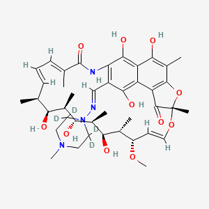 molecular formula C41H56N4O11 B12364856 25-Desacetyl Rifampicin-d4 