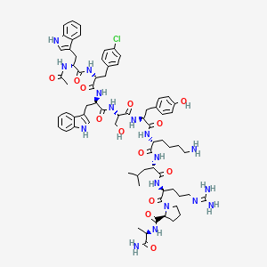 molecular formula C71H94ClN17O13 B12364864 Ac-D-Trp-D-Phe(4-Cl)-D-Trp-Ser-Tyr-D-Lys-Leu-Arg-Pro-D-Ala-NH2 