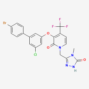 molecular formula C22H15BrClF3N4O3 B12364880 HIV-1 inhibitor-66 