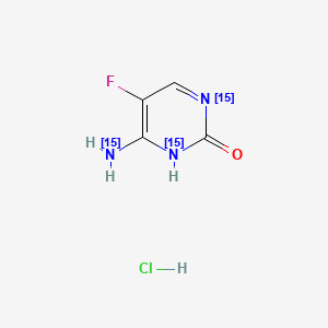 molecular formula C4H5ClFN3O B12364882 Flucytosine-15N3 (hydrochloride) 