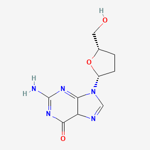 molecular formula C10H13N5O3 B12364892 2-amino-9-[(2R,5S)-5-(hydroxymethyl)oxolan-2-yl]-5H-purin-6-one 