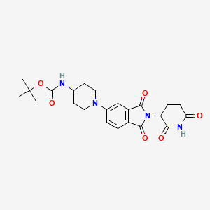 molecular formula C23H28N4O6 B12364935 tert-butyl N-[1-[2-(2,6-dioxopiperidin-3-yl)-1,3-dioxoisoindol-5-yl]piperidin-4-yl]carbamate 