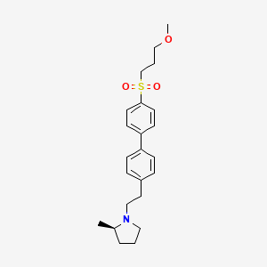 Pyrrolidine, 1-(2-(4'-((3-methoxypropyl)sulfonyl)(1,1'-biphenyl)-4-yl)ethyl)-2-methyl-, (2R)-