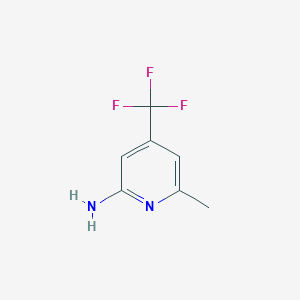molecular formula C7H7F3N2 B123650 6-甲基-4-(三氟甲基)吡啶-2-胺 CAS No. 165385-89-7