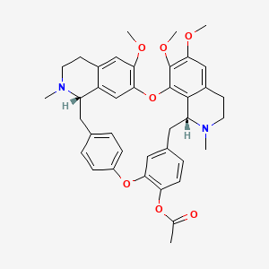 molecular formula C39H42N2O7 B12365007 [(1S,14R)-20,21,25-trimethoxy-15,30-dimethyl-7,23-dioxa-15,30-diazaheptacyclo[22.6.2.23,6.18,12.114,18.027,31.022,33]hexatriaconta-3(36),4,6(35),8,10,12(34),18,20,22(33),24,26,31-dodecaen-9-yl] acetate 