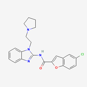 molecular formula C22H21ClN4O2 B12365017 5-chloro-N-[1-(2-pyrrolidin-1-ylethyl)benzimidazol-2-yl]-1-benzofuran-2-carboxamide 