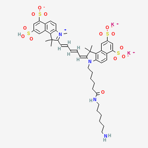 molecular formula C46H54K2N4O13S4 B12365058 Sulfo-Cyanine5.5 amine (potassium) 