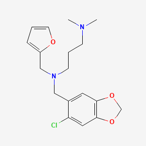 molecular formula C18H23ClN2O3 B12365068 N'-[(6-chloro-1,3-benzodioxol-5-yl)methyl]-N'-(furan-2-ylmethyl)-N,N-dimethylpropane-1,3-diamine 