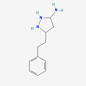 molecular formula C11H17N3 B12365070 1H-Pyrazol-3-amine, 5-(2-phenylethyl)- 