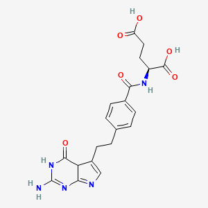 molecular formula C20H21N5O6 B12365071 (2S)-2-[[4-[2-(2-amino-4-oxo-3,4a-dihydropyrrolo[2,3-d]pyrimidin-5-yl)ethyl]benzoyl]amino]pentanedioic acid 