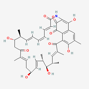 molecular formula C39H45NO10 B12365074 (7E,9S,10S,11S,12E,14S,16E,20S,21S,22E,24Z,26E)-4,10,14,20,34-pentahydroxy-3,7,9,11,17,21-hexamethyl-29-azatricyclo[28.3.1.05,33]tetratriaconta-1(33),2,4,7,12,16,22,24,26,30(34)-decaene-6,18,28,31,32-pentone 