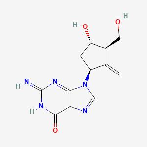 9-[(1S,3R,4S)-4-hydroxy-3-(hydroxymethyl)-2-methylidenecyclopentyl]-2-imino-5H-purin-6-one